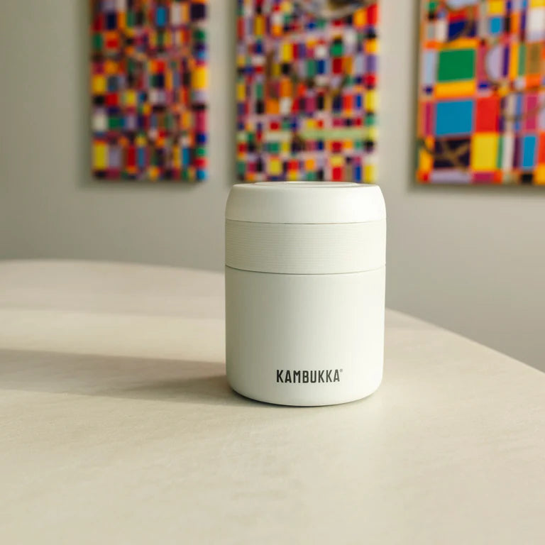 Kambukka Bora Double Wall Insulated Lunch Box Deep Teal 600 ml Chalk White