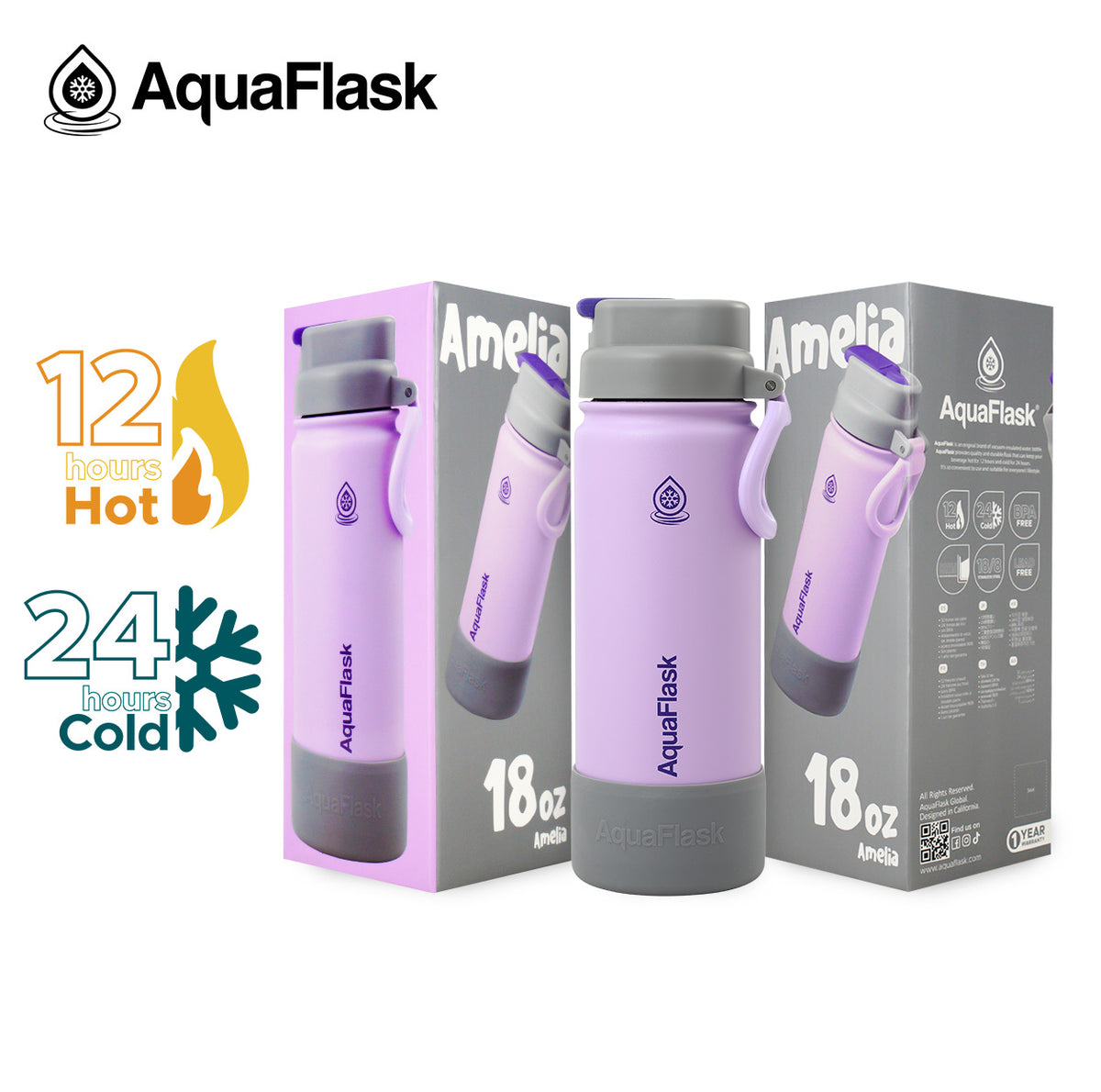 Aquaflask Kids Flipsip 532ml Flask Amelia AF-U170