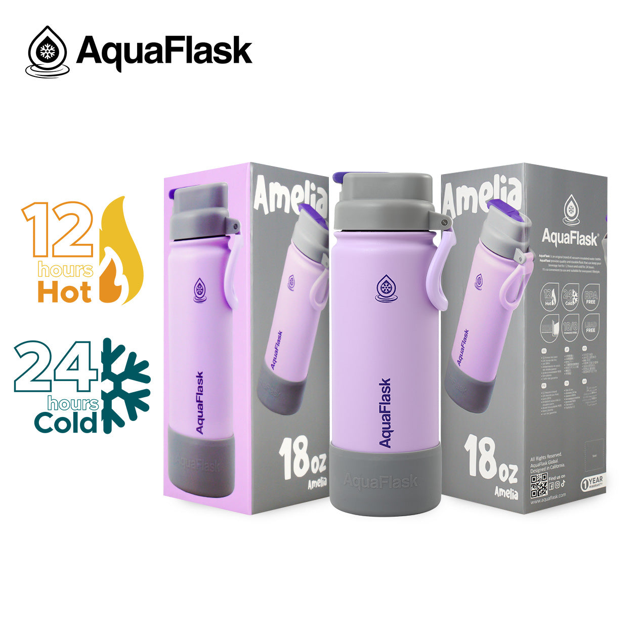 Aquaflask Kids Flipsip 532ml Flask Amelia AF-U170