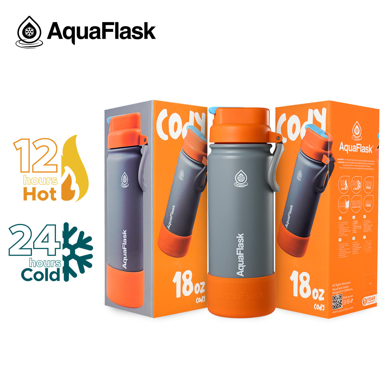 Aquaflask Kids Flipsip 532ml Flask Cody AF-U171