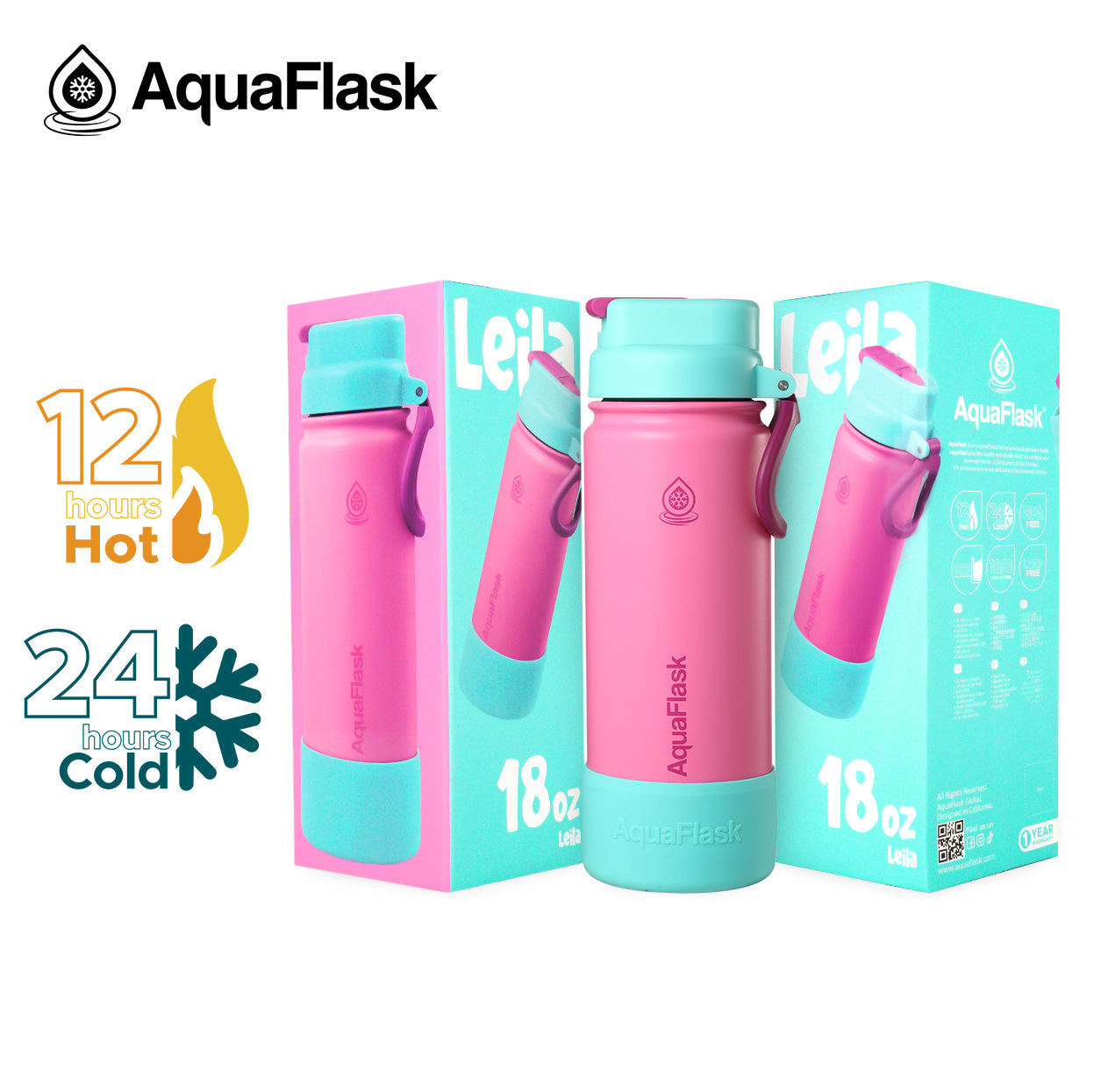 Aquaflask Kids Flipsip 532ml Flask Leila AF-U173