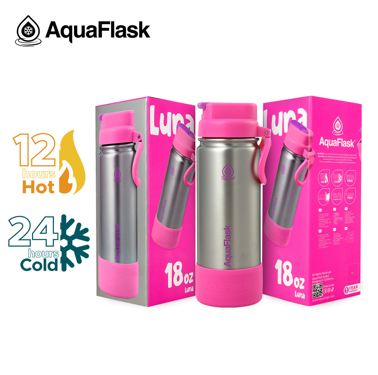 Aquaflask Kids Flipsip 532ml Flask Luna AF-U174