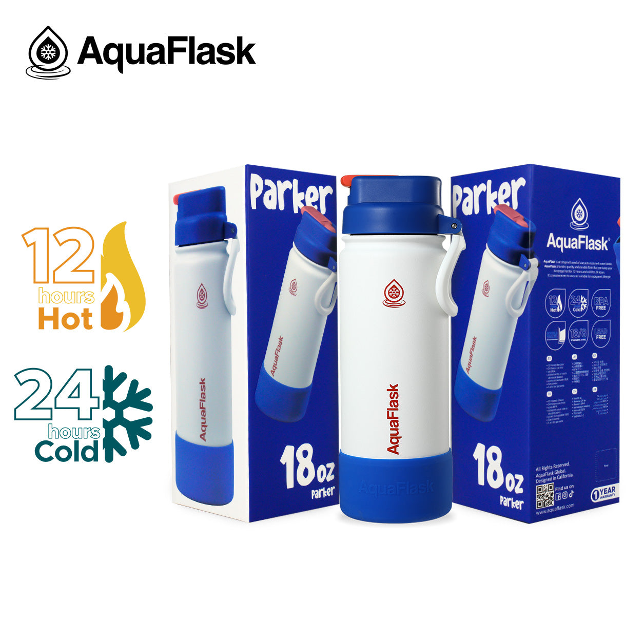 Aquaflask Kids Flipsip 532ml Flask Parker AF-U175