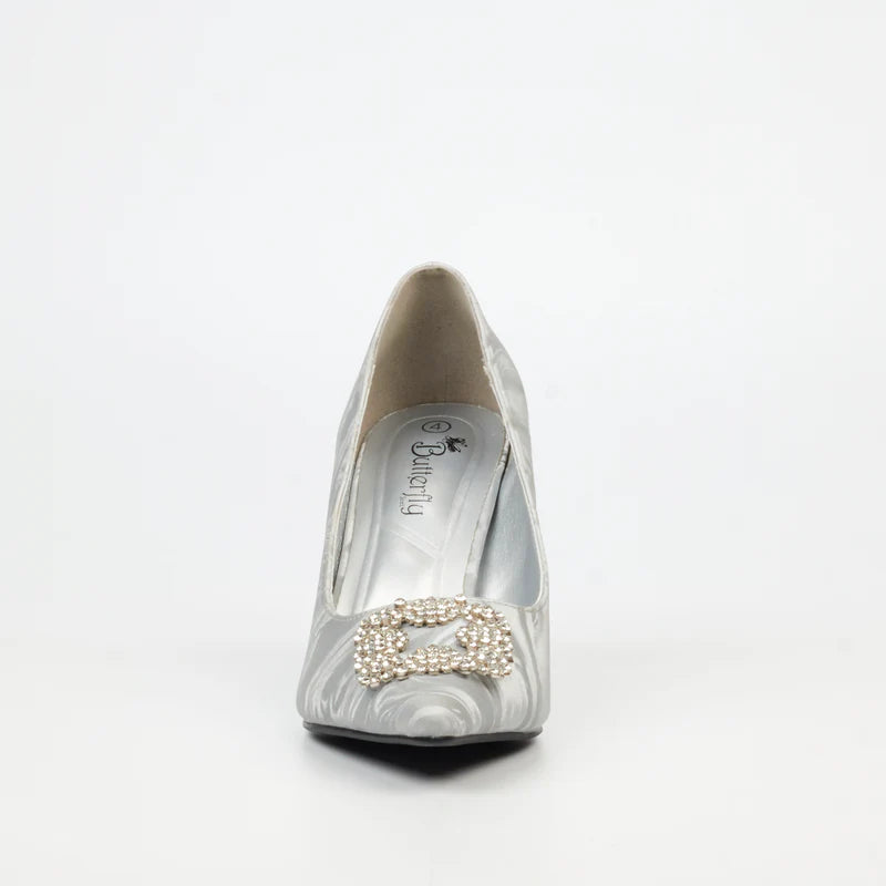 Butterfly Ladies Feet Lanelle 3 Court - Silver