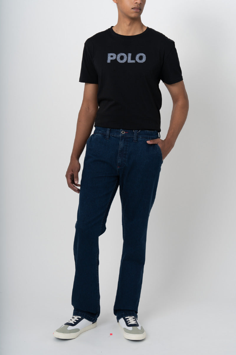 Polo Men's Quarter Slant Jeans Dark Wash