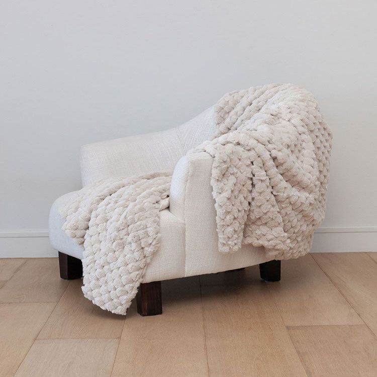 Linen House Throw Arctic Snug 150x200cm Ivory.