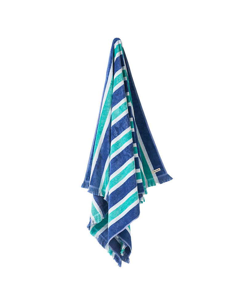Linen House  Beach Towel Brazil Blue 95 x 175cm 480 GSM
