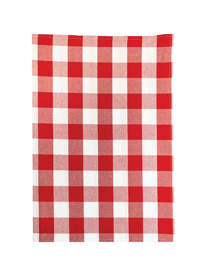 Linen House Revana Red 3 Pack Teatowels 50x75cm