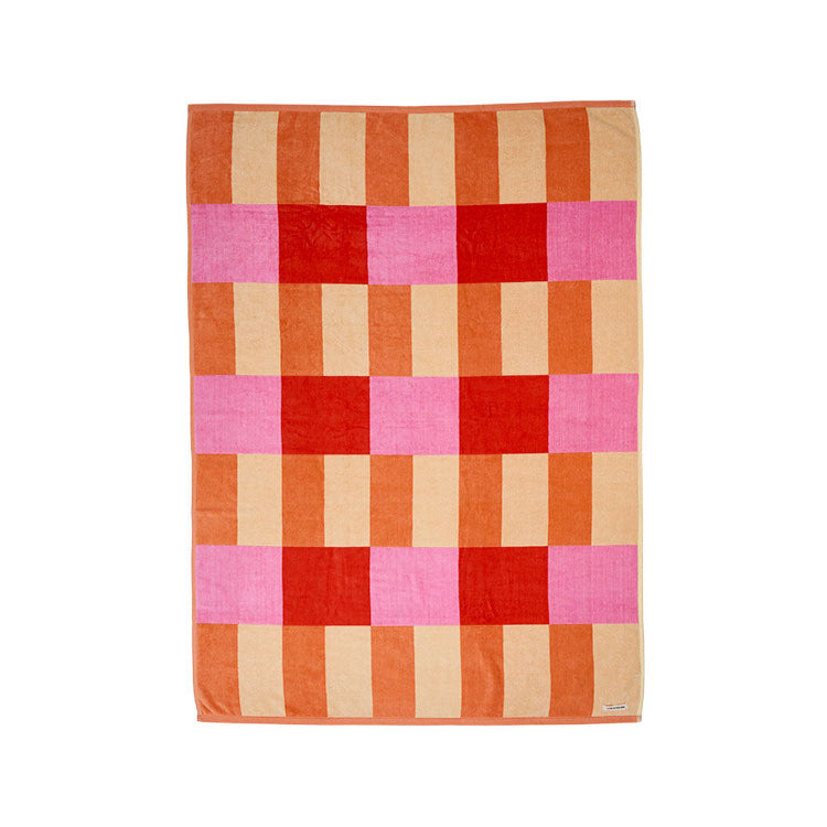 Linen House Beach Towel Square Pink 95 x 175cm 480 GSM