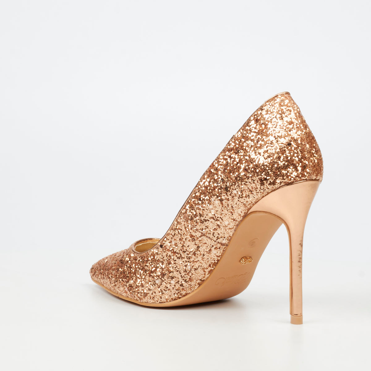 Miss Black Ladies Lola 70 Heels -Rose Gold