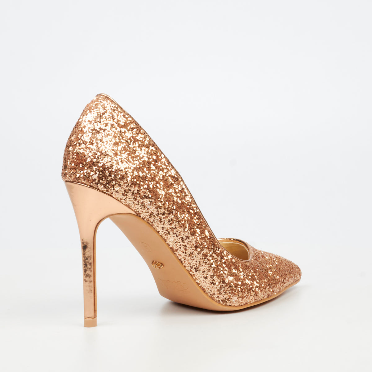 Miss Black Ladies Lola 70 Heels -Rose Gold