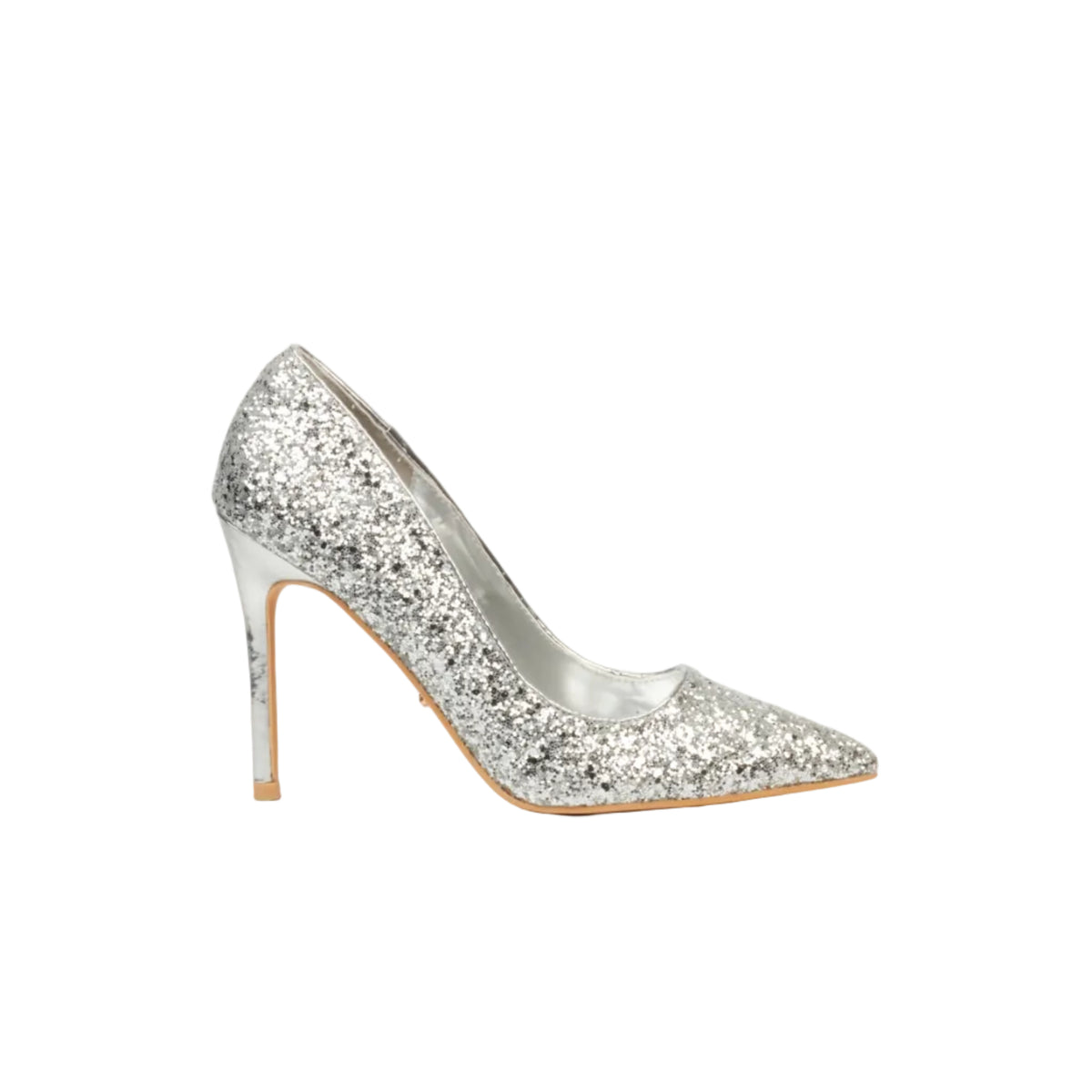 Miss Black Ladies Lola 70 Heels -Silver