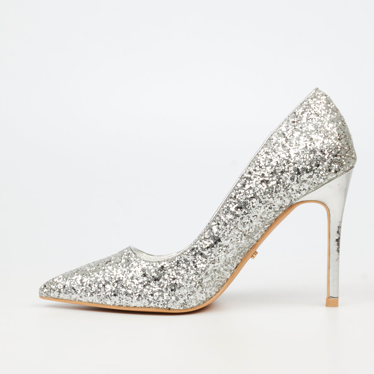 Miss Black Ladies Lola 70 Heels -Silver