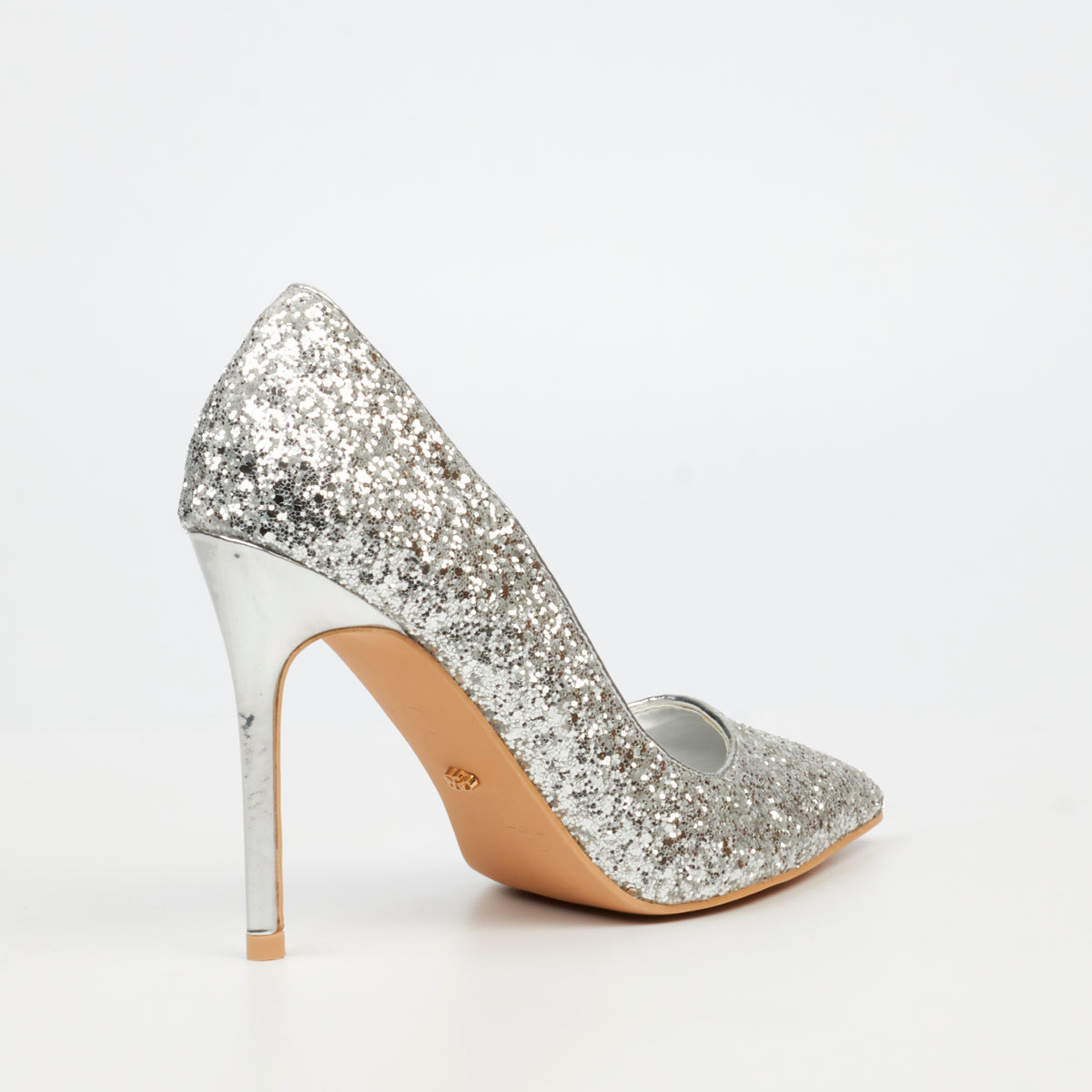 Miss Black Ladies Lola 70 Heels -Silver