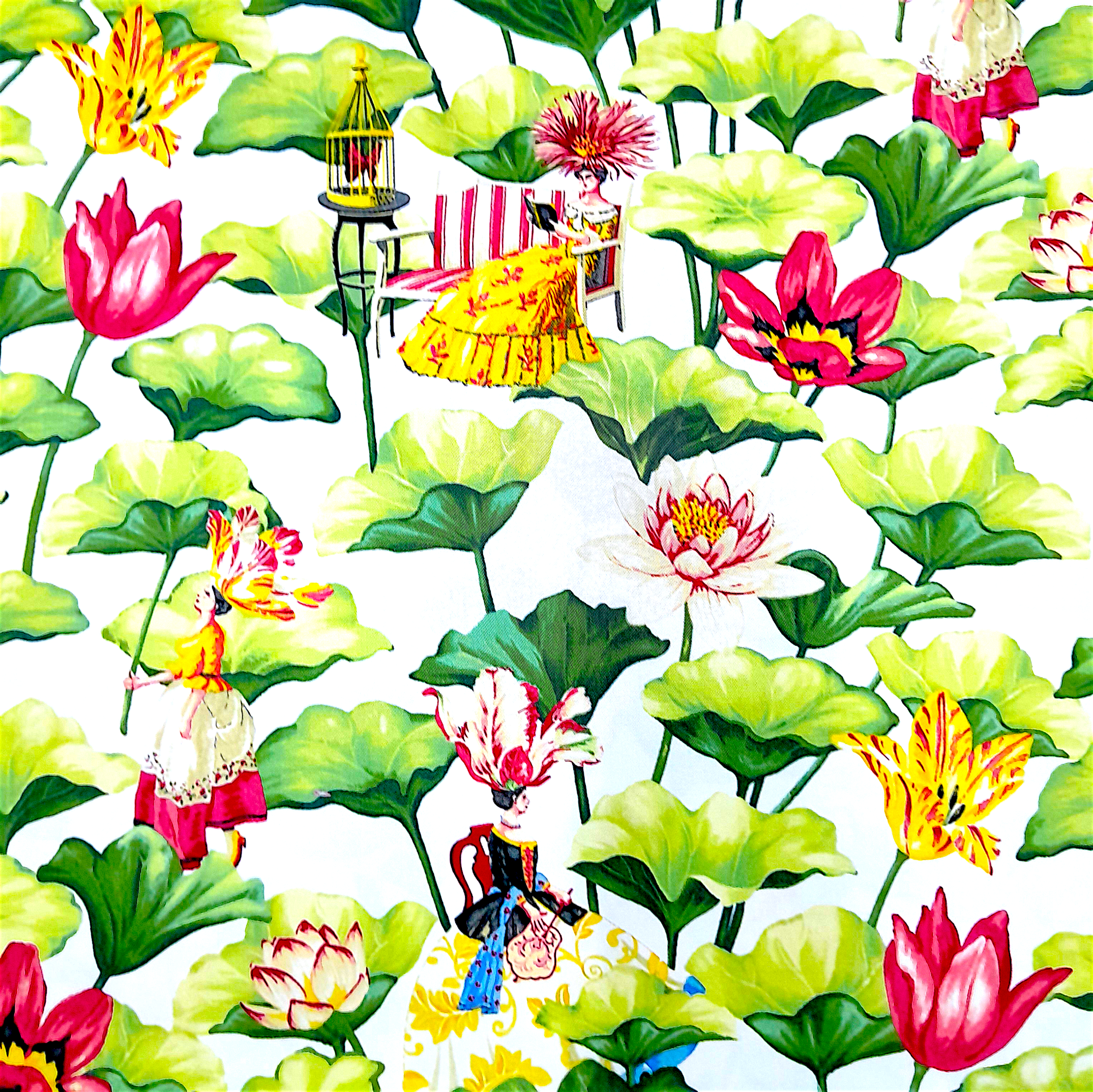 Printed Cotton Fabric Lotus Dream Davor 140 cm