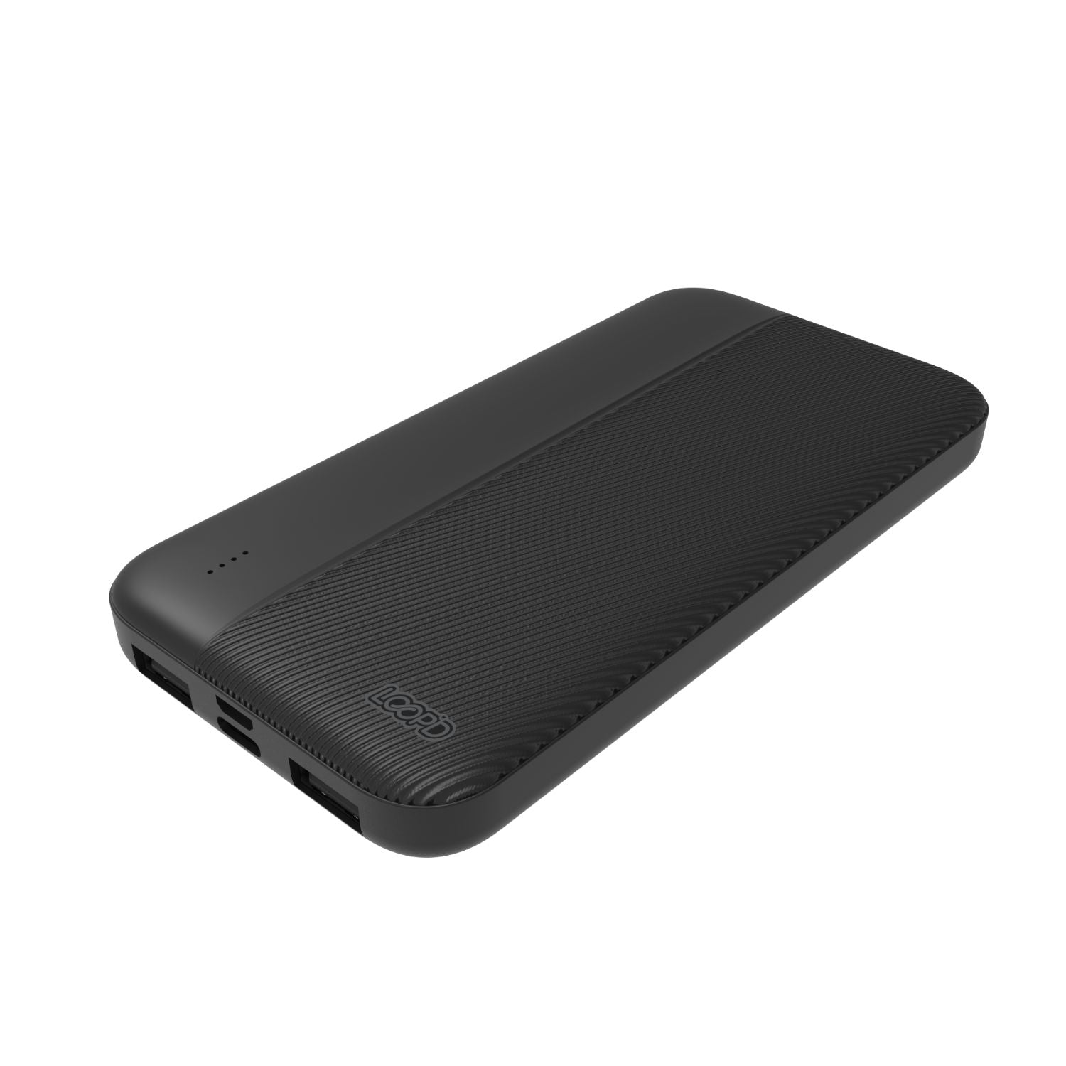 Loopd 10000mAh 4LED Powerbank - Black