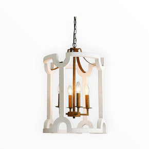 Superlume  Chandelier Round Rustic Wood ELR-4041-RW 6x4