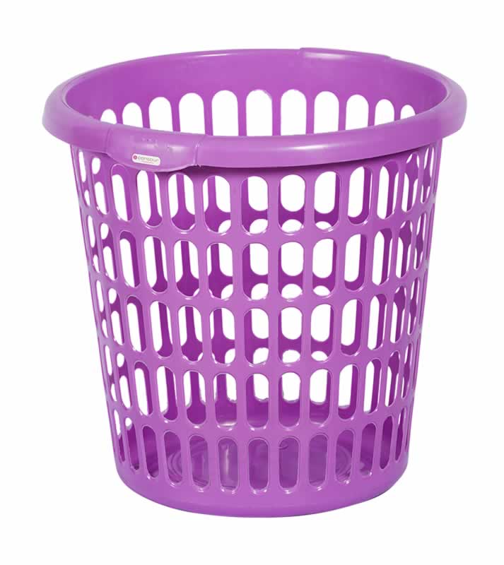 Laundry Basket Round Lucky Assorted Colour P1834