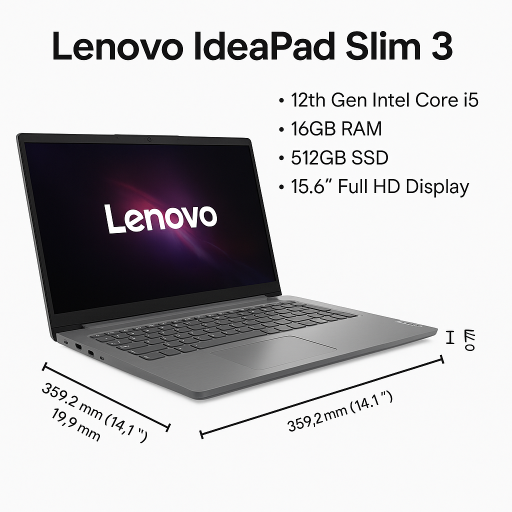 Lenovo IdeaPad 3 Intel® Core™ i5 12450H 16GB RAM 512GB SSD Laptop