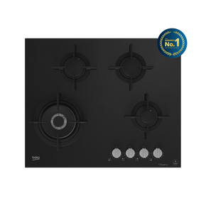 Beko 65cm Black Gas on Glass Hob MACM11B