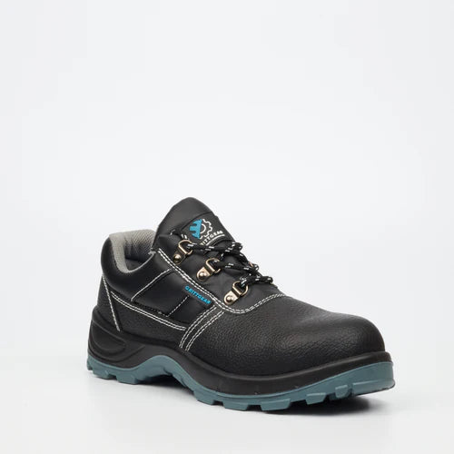Grittgear Unisex Safety Shoe In Black Magnesite S1 Genuine Leather.