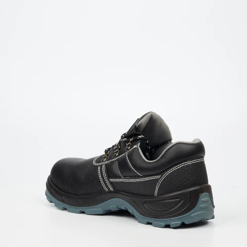 Grittgear Unisex Safety Shoe In Black Magnesite S1 Genuine Leather.