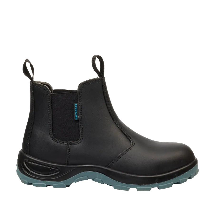 Grittgear Unisex Boots In Black S1 Mangano Smooth Leather.