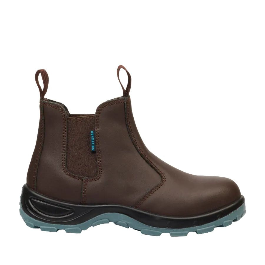 Grittgear Unisex Boots In Chocolate S1 Mangano Smooth Leather.