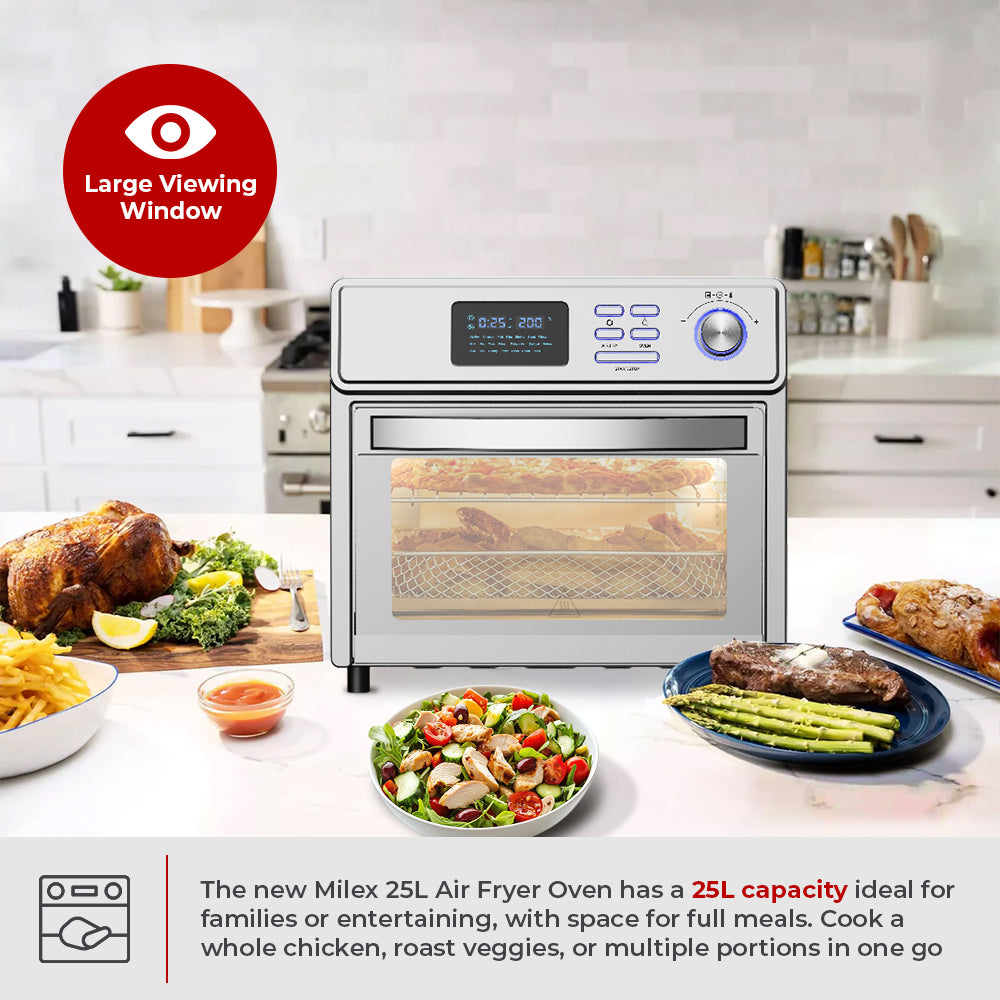Milex 25L Air Fryer Oven With Rotisserie MAO002