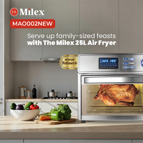 Milex 25L Air Fryer Oven With Rotisserie MAO002
