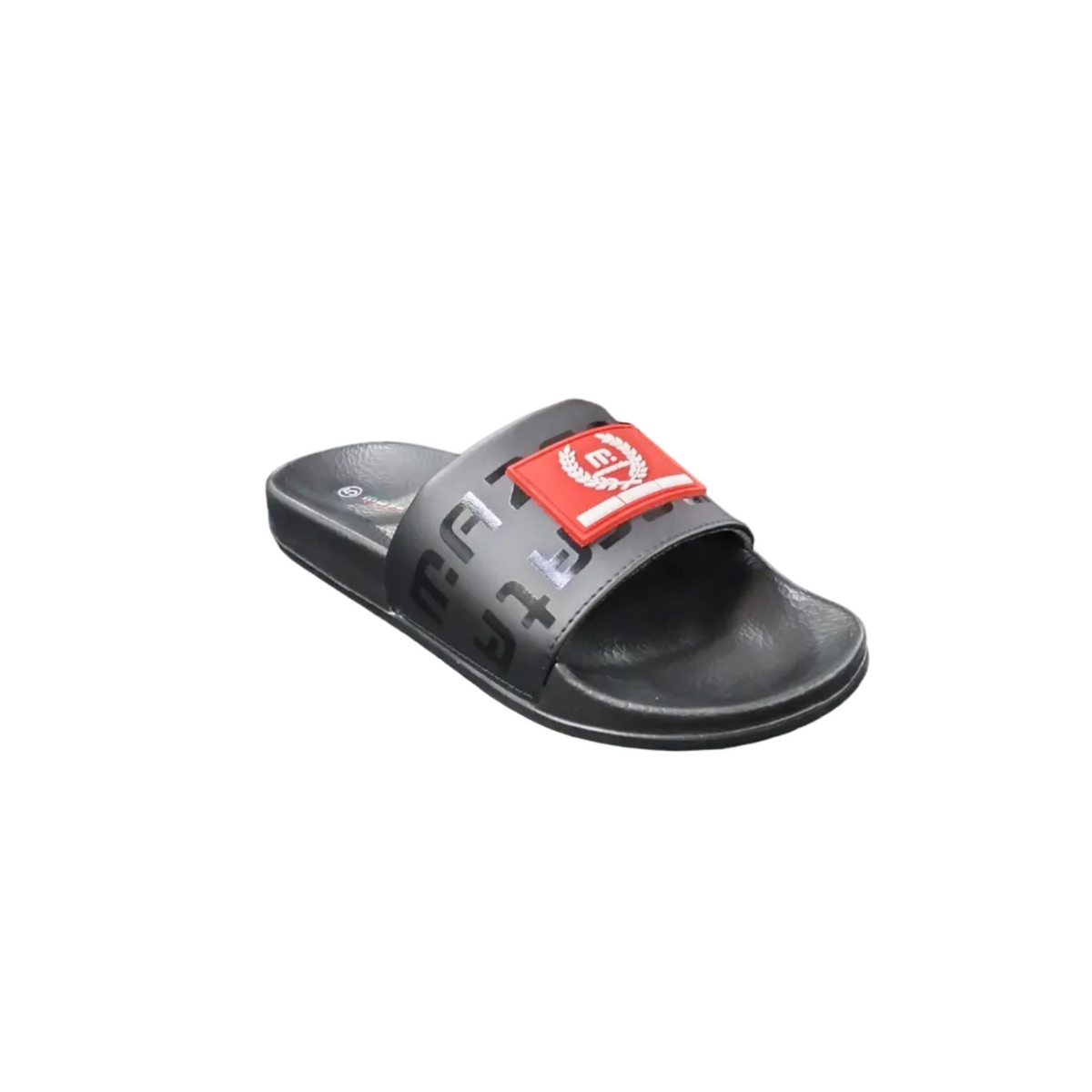 Mazerata Lido 3 Faux Leather Sandal-Black