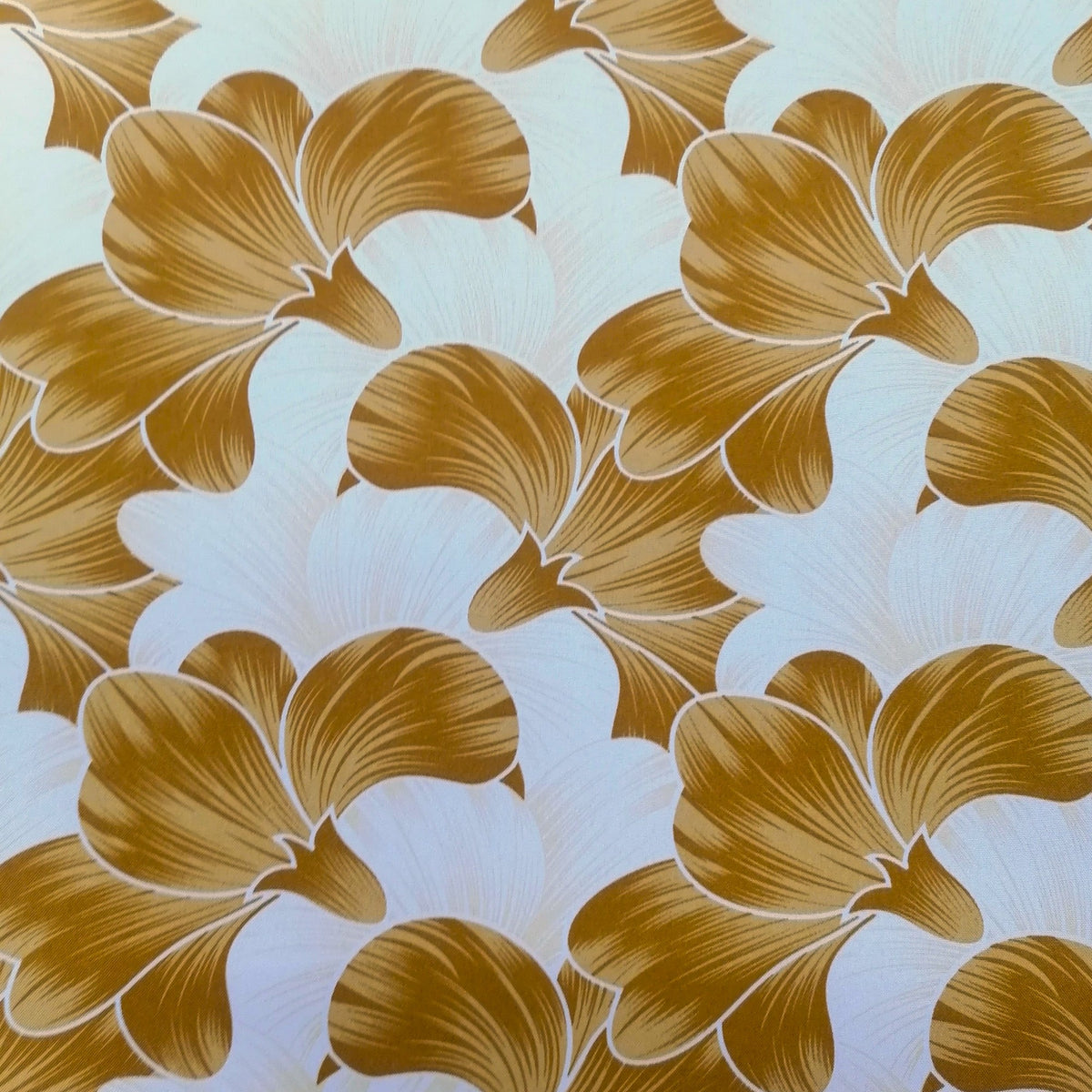 Printed Mini Matt Floral Caramel Design D 140 cm.