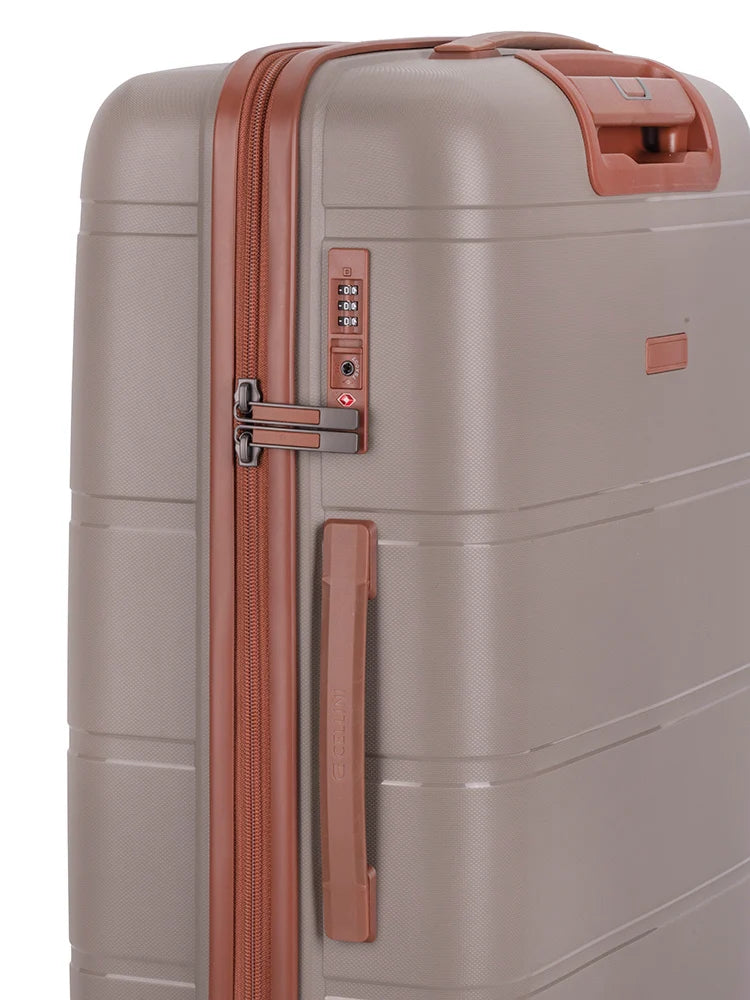 Cellini Monte Carlo Carry On 4 Wheel Trolley Case-Mink/Tan 8555522