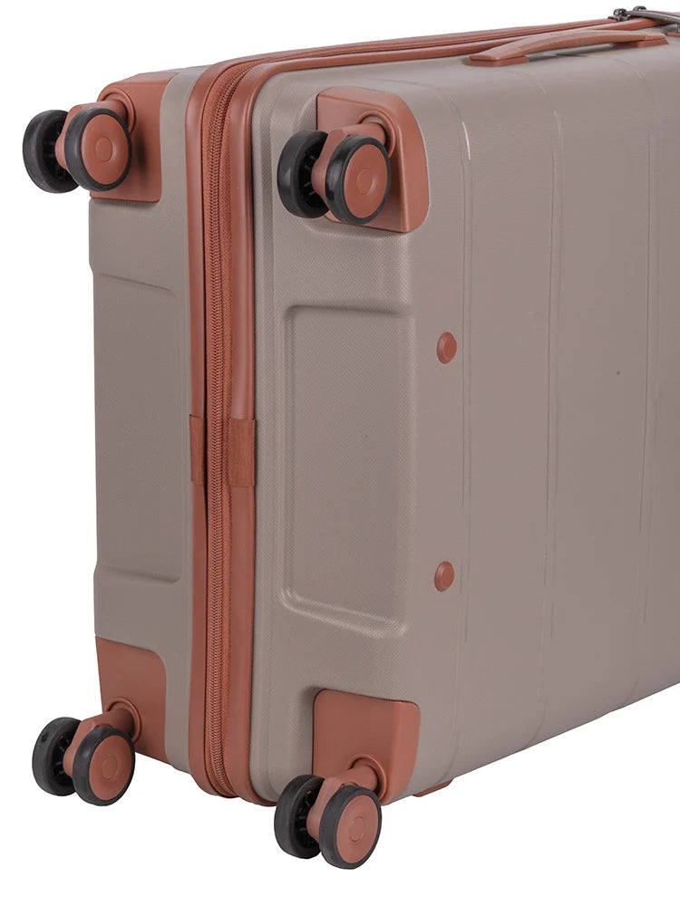 Cellini Monte Carlo Carry On 4 Wheel Trolley Case-Mink/Tan 8555522