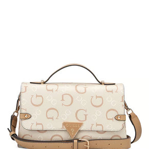 GUESS Caramel Multi Marlena Logo Cross Body Bag (8038639140953)