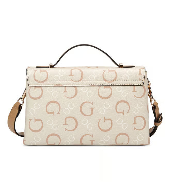 GUESS Caramel Multi Marlena Logo Cross Body Bag (8038639140953)