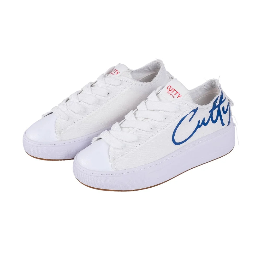 Cutty Men's Canvas Tampa Low Sneakers-White CUTAMAPA LOW