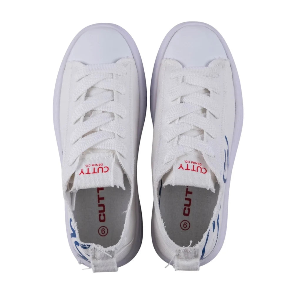 Cutty Men's Canvas Tampa Low Sneakers-White CUTAMAPA LOW