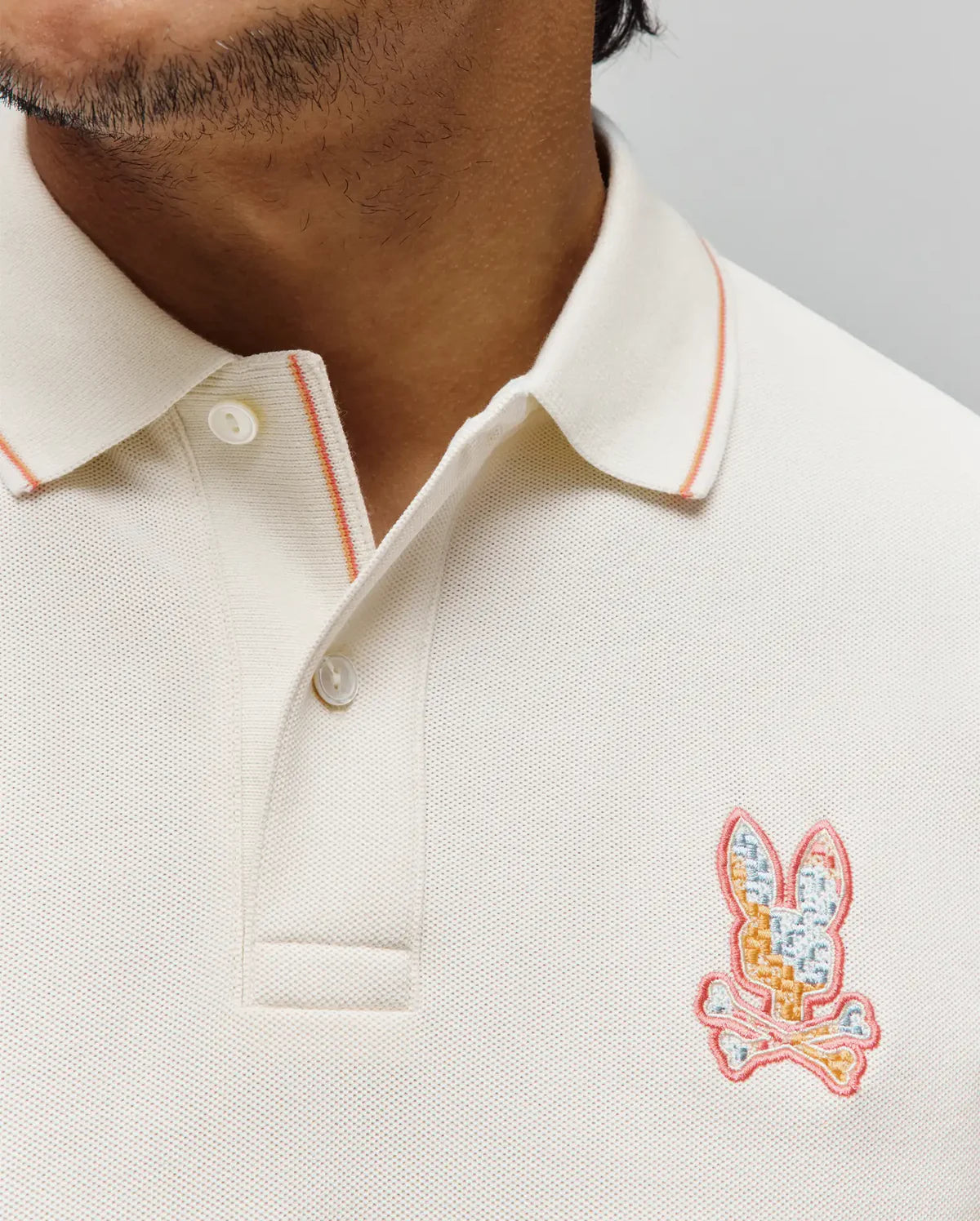 Psycho Bunny Mens Olivier Pique Polo-Pristine MT0100119