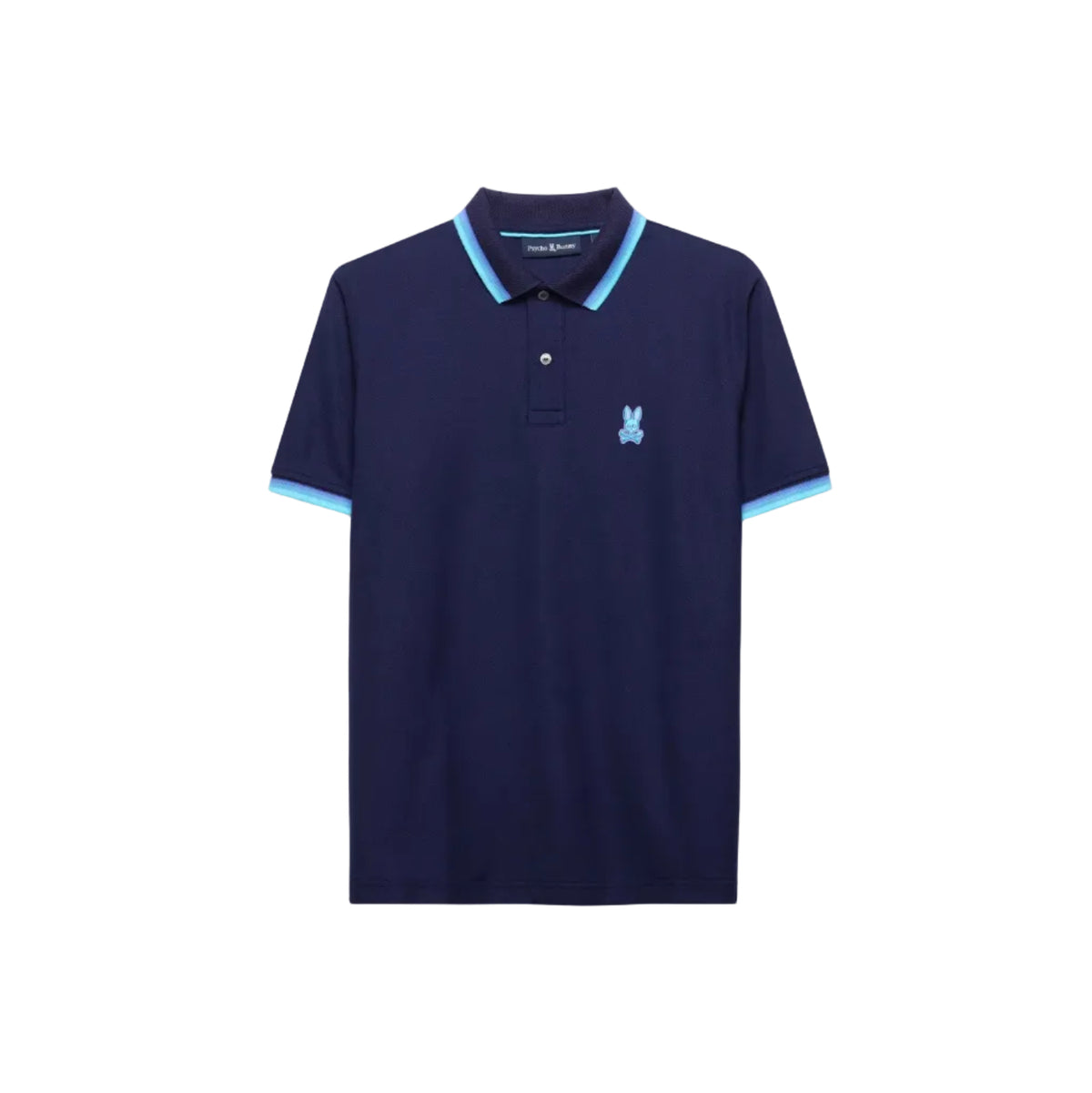 Psycho Bunny Mens Holden Pique Polo-Evening Blue MT0100184