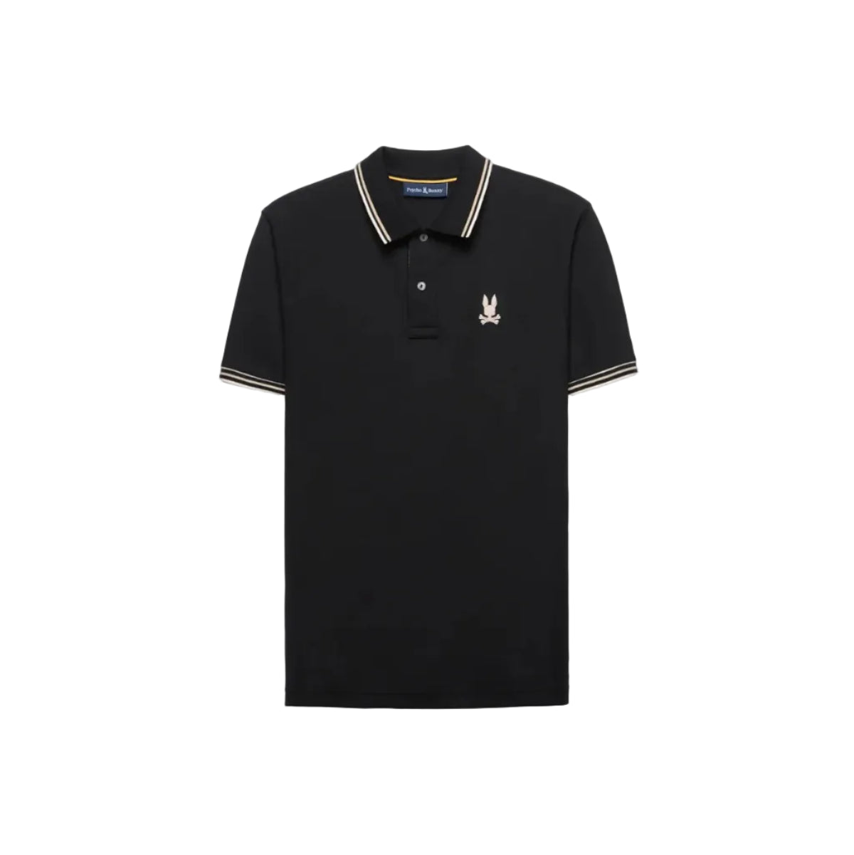 Psycho Bunny Mens Brad Pique Polo-Black MT0100193