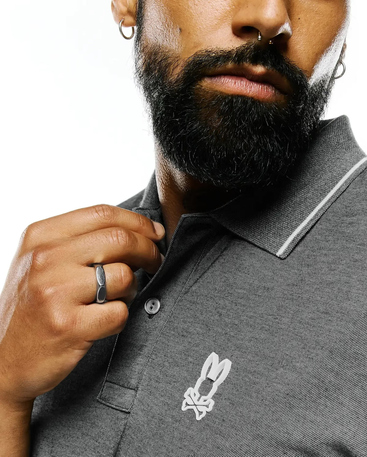 Psycho Bunny Men's Joji Performance Polo-Heather Storm MT0100241