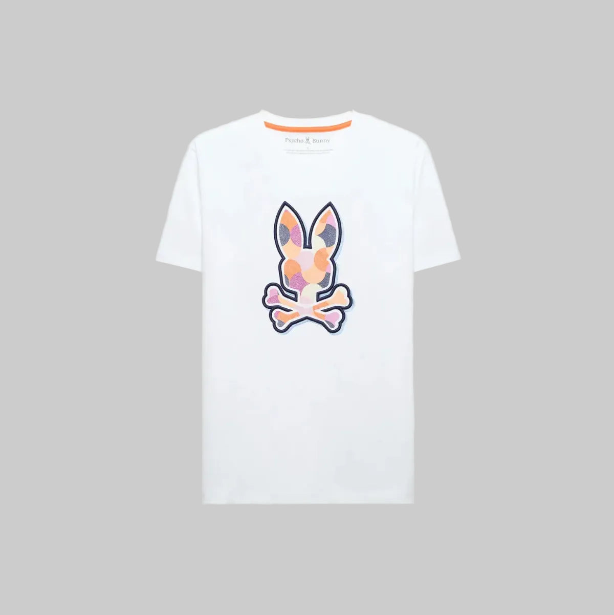 Psycho Bunny Mens Ethan Graphic Tee-White MT0200290.