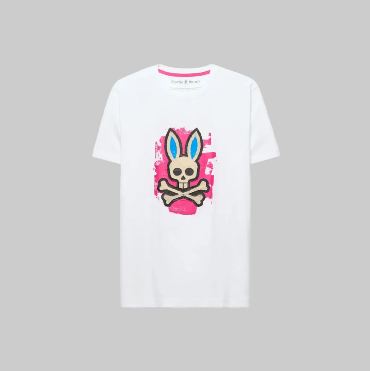 Psycho Bunny Mens Marcus Graphic Tee-White MT0200306