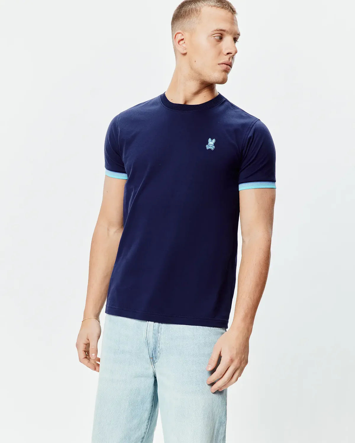 Psycho Bunny Mens  Holden Tee- Evening Blue MT0200352