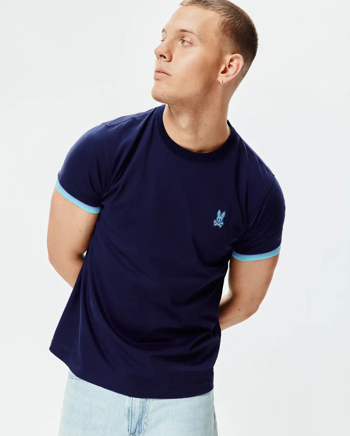 Psycho Bunny Mens  Holden Tee- Evening Blue MT0200352