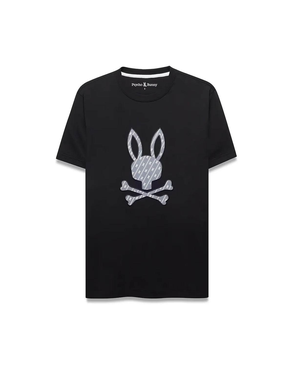 Psycho Bunny Mens Jaden Appliqué Graphic Tee-Black MT0200361