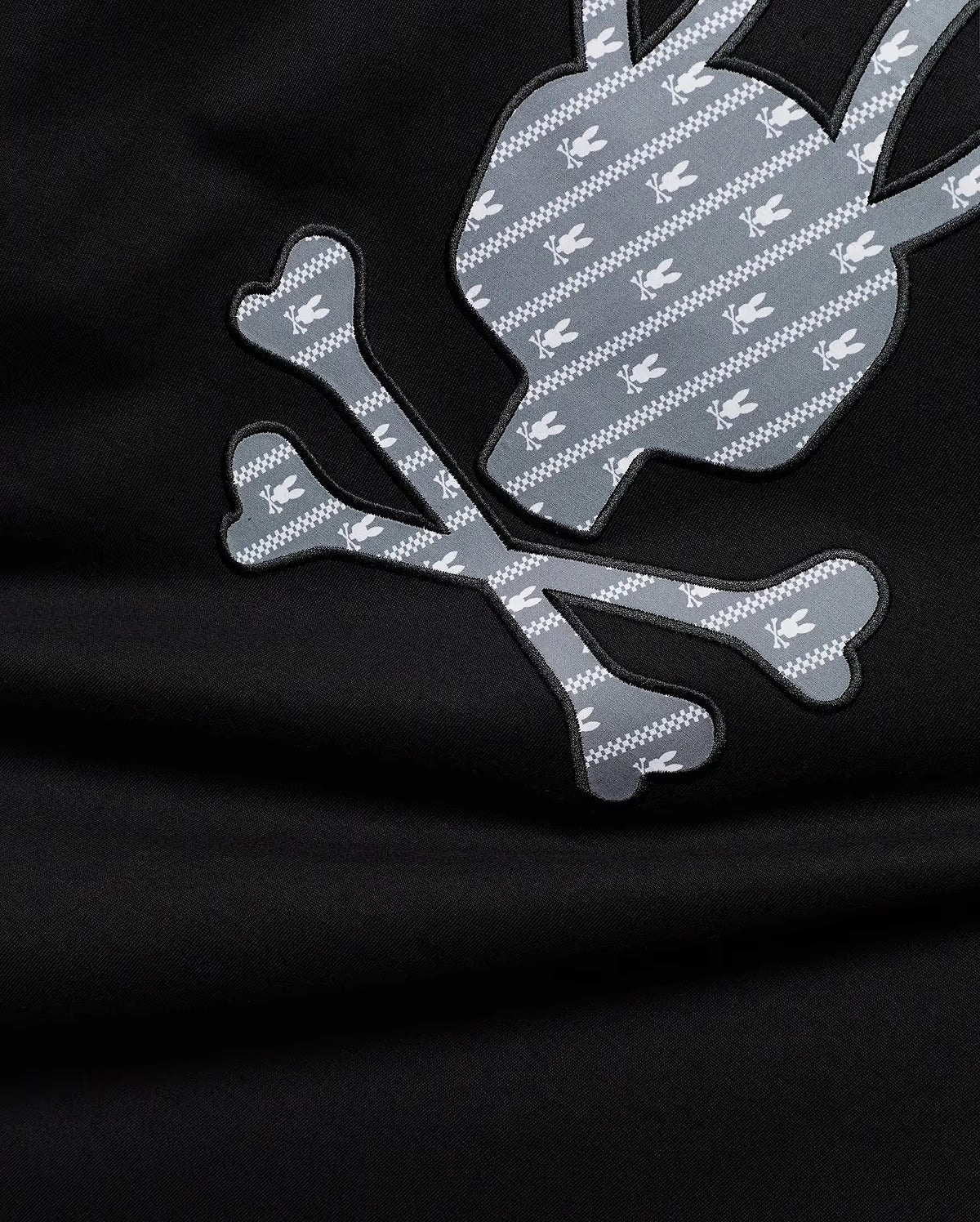 Psycho Bunny Mens Jaden Appliqué Graphic Tee-Black MT0200361