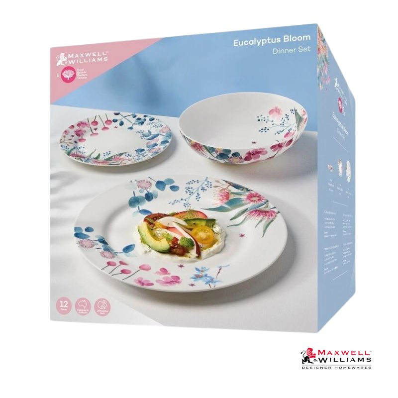 Maxwell & Williams Royal Botanic Gardens Rim Dinner Set 12 Piece YD0152.