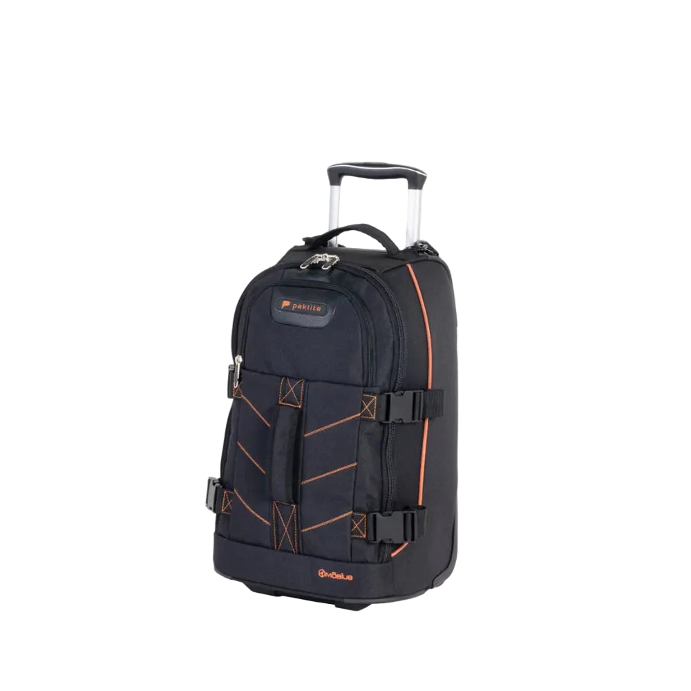 Paklite Mobius 51cm Trolley Duffle-Black/Orange MOB3711
